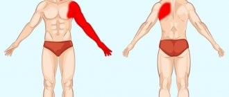 Pain in the heart diagram on the body