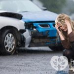 Girl in shock after an accident