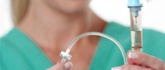 Parenteral administration of the drug Eufillina