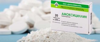 Состав таблеток Амоксициллин