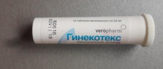 таблетки гинекотекс
