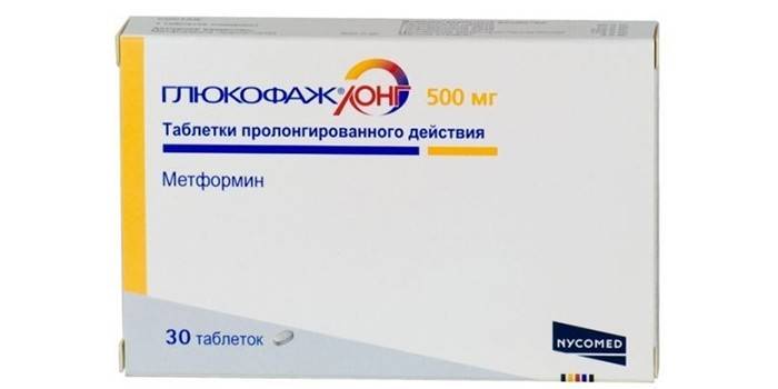 Упаковка таблеток Глюкофаж 500
